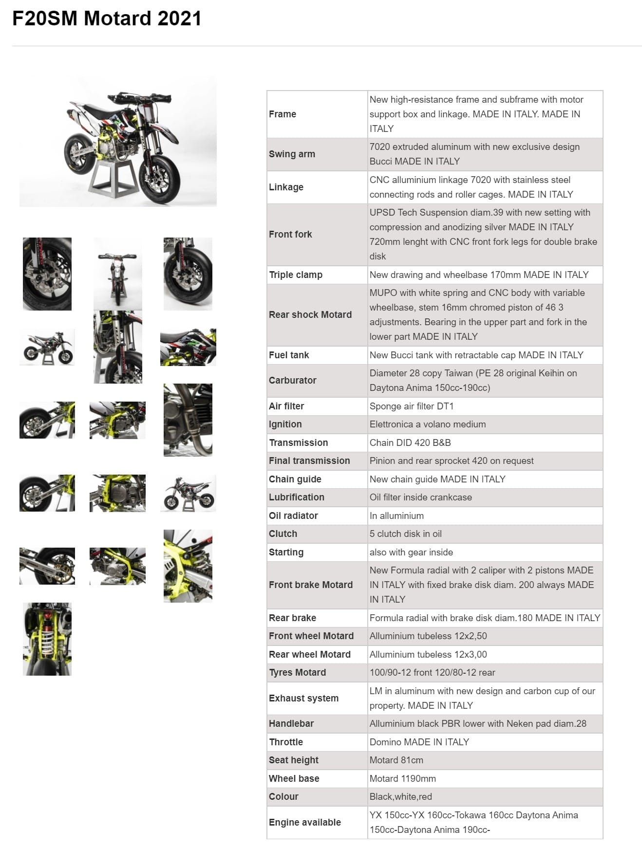 2021 Bucci F20SM Mini Motard photo 1